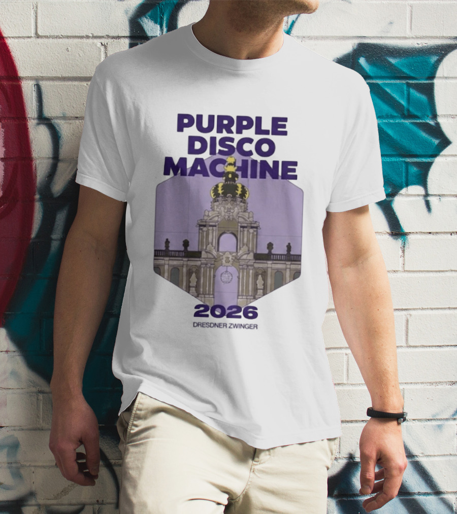Purple Disco Machine 2026 Dresden Zwinger Vintage Architecture T-Shirt
