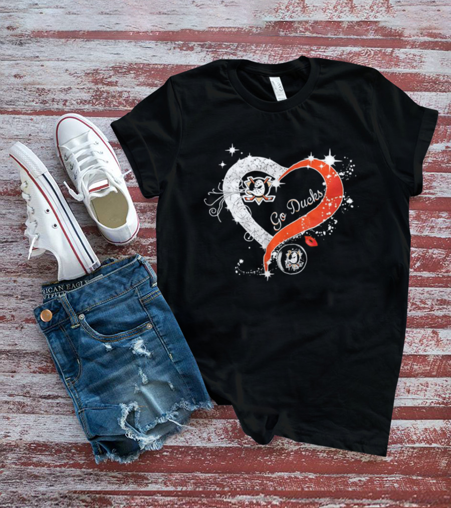 Anaheim Ducks 2026 Go Ducks Heart Motif T-Shirt