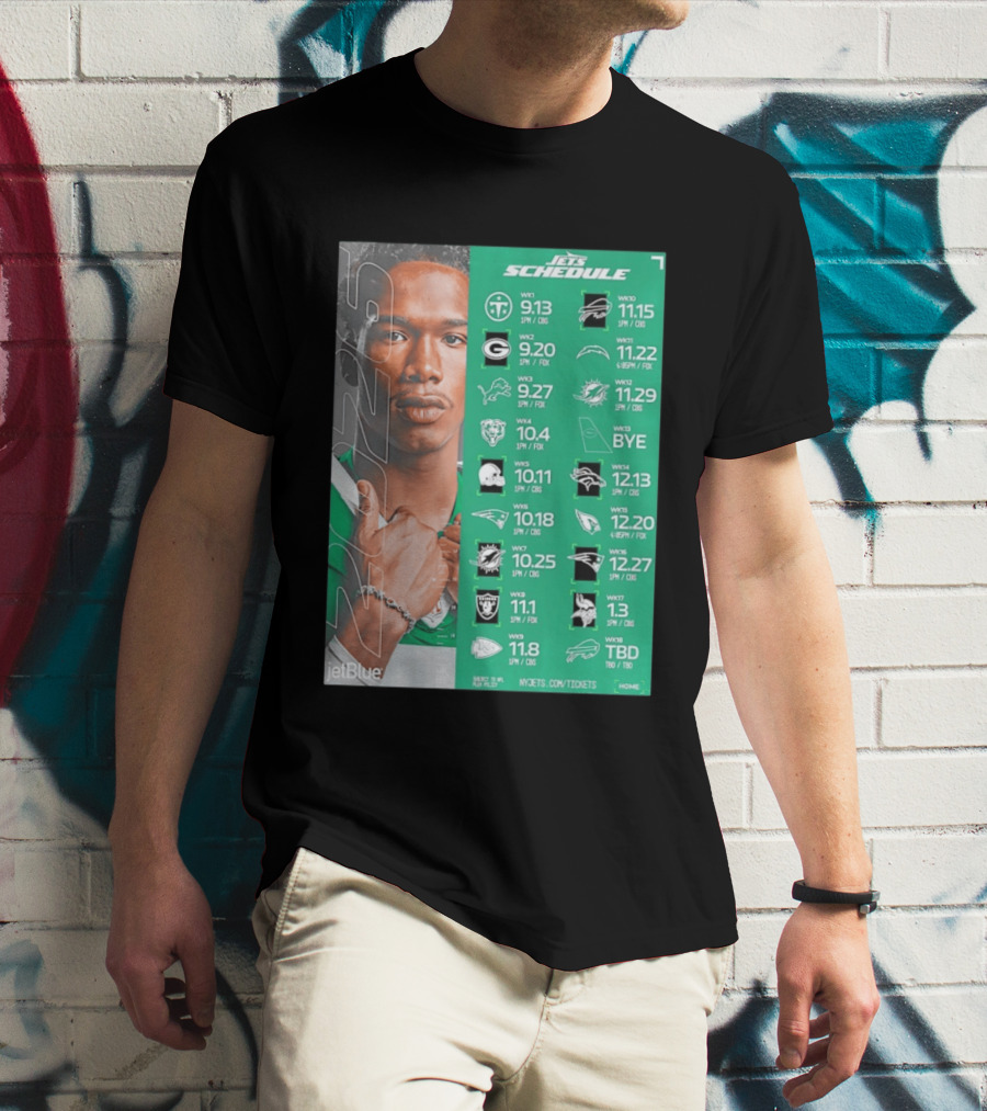 New York Jets 2026 Schedule NFL Matchups And Dates T-Shirt