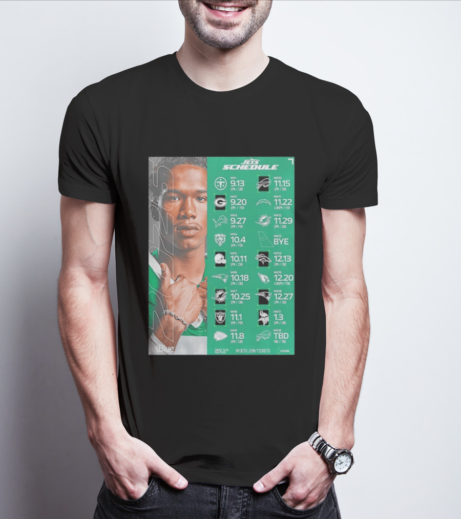 New York Jets 2026 Schedule NFL Matchups And Dates T-Shirt