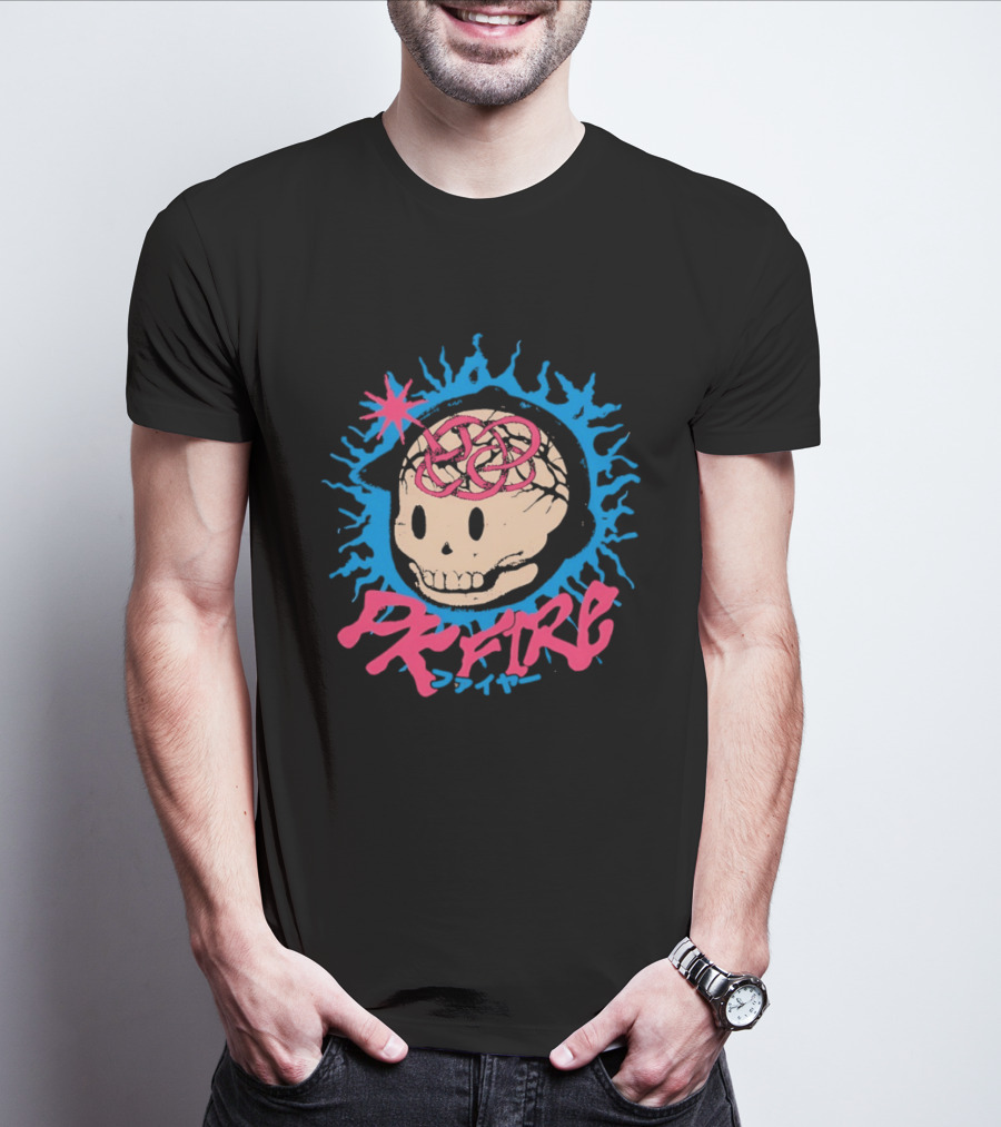 PK Fire Skull Art EarthBound Ness T-Shirt