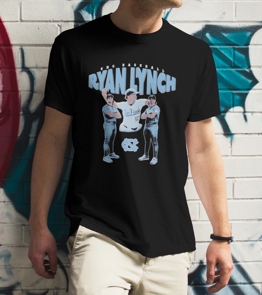 UNC Baseball Ryan Lynch Tar Heels 52 T-Shirt