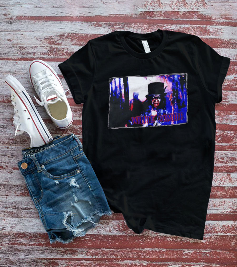White Zombie Horror Aesthetic Band Cover T-Shirt