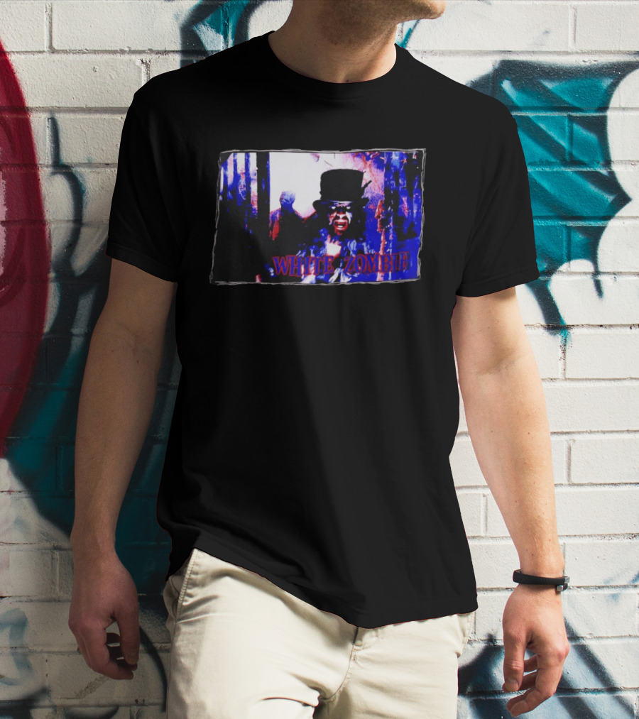 White Zombie Horror Aesthetic Band Cover T-Shirt