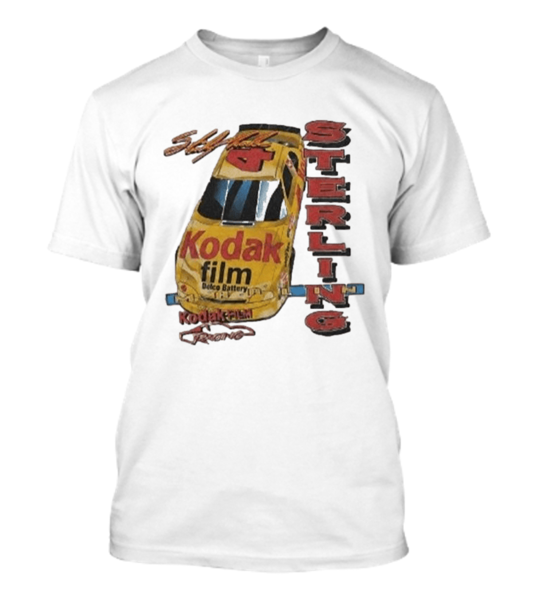 AJ Dillon Kodak Racing Sterling Marlin Kodak Film Delco Battery Car T-Shirt