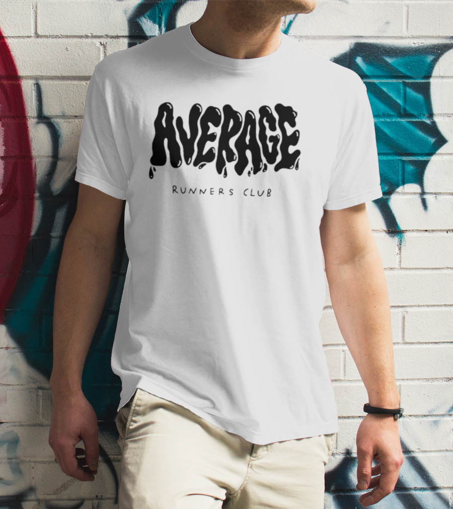 AVERAGE Runners Club Black Drip T-Shirt