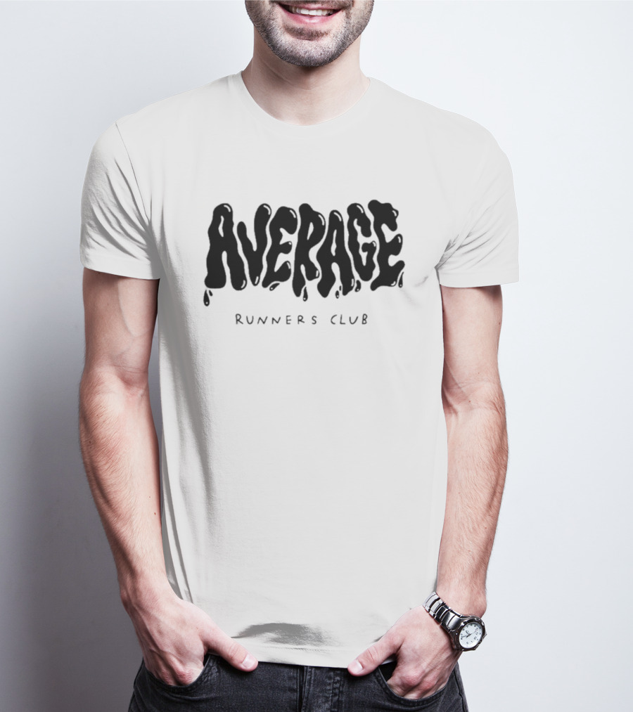 AVERAGE Runners Club Black Drip T-Shirt