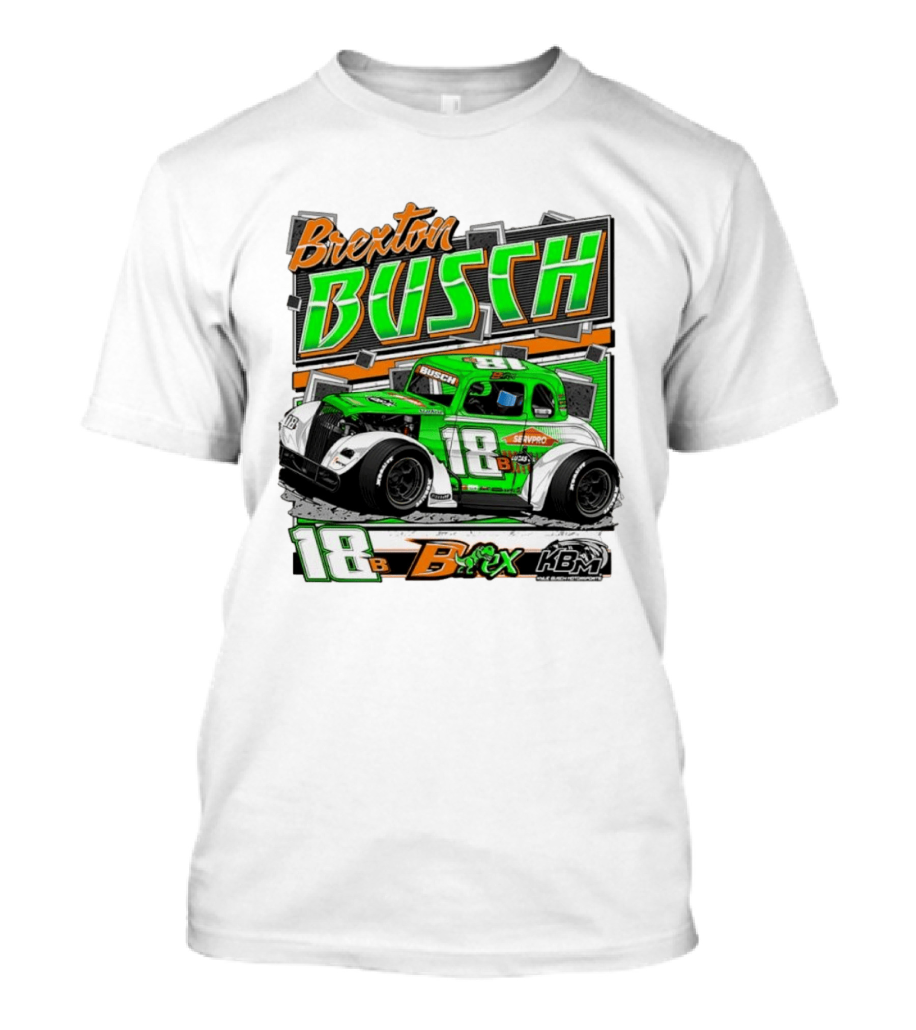 Brexton Busch 18 B Rex KBM Race Car Graphic 2026 T-Shirt