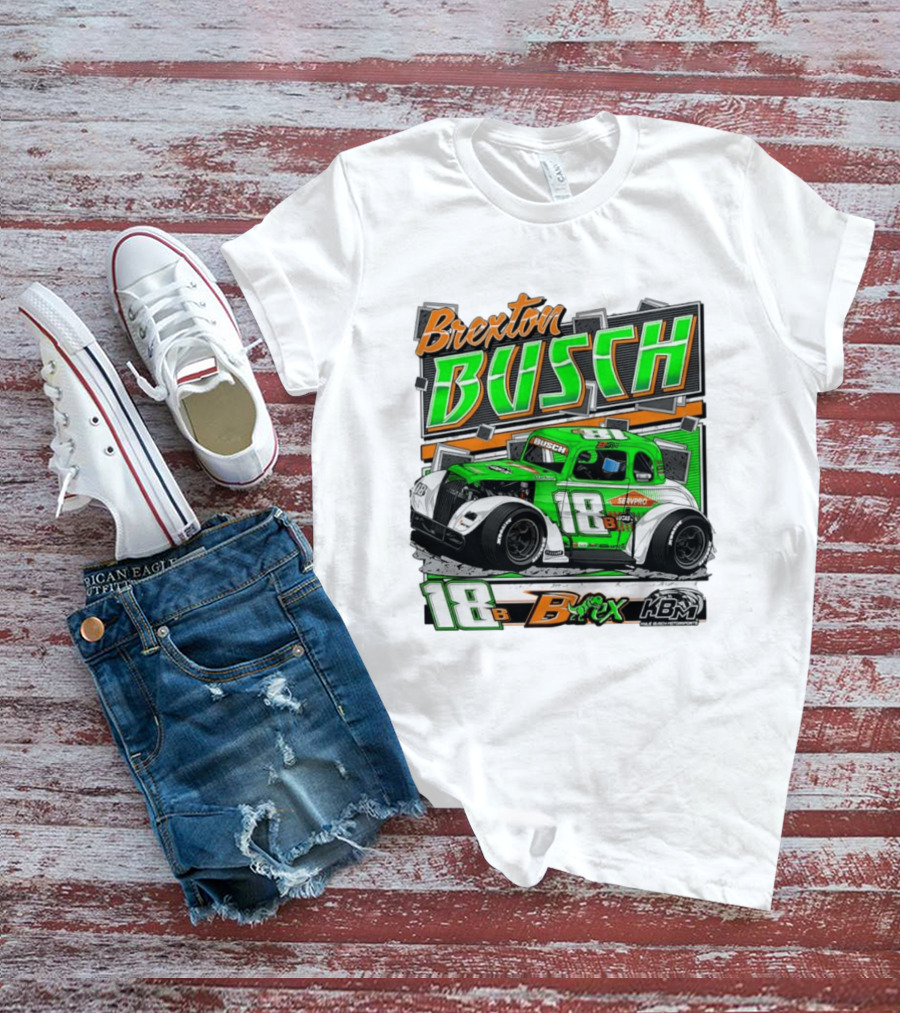 Brexton Busch 18 B Rex KBM Race Car Graphic 2026 T-Shirt