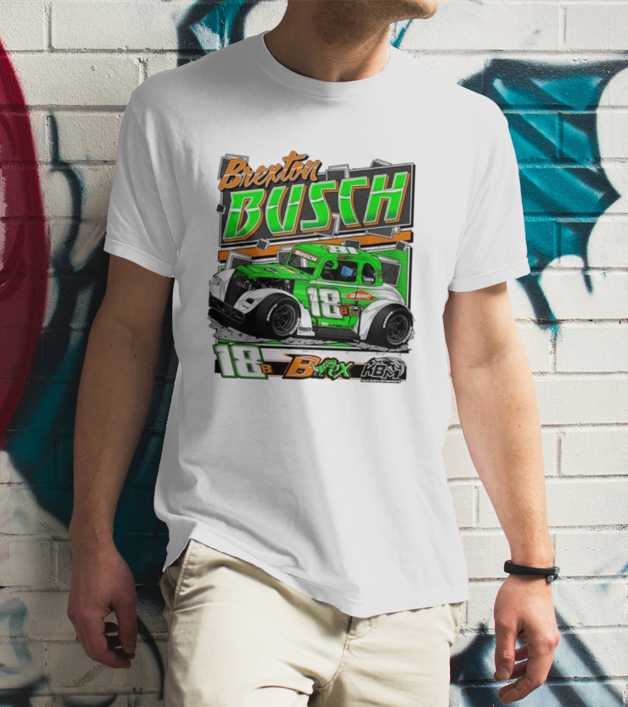 Brexton Busch 18 B Rex KBM Race Car Graphic 2026 T-Shirt