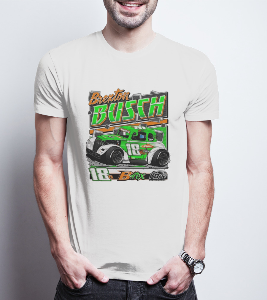 Brexton Busch 18 B Rex KBM Race Car Graphic 2026 T-Shirt