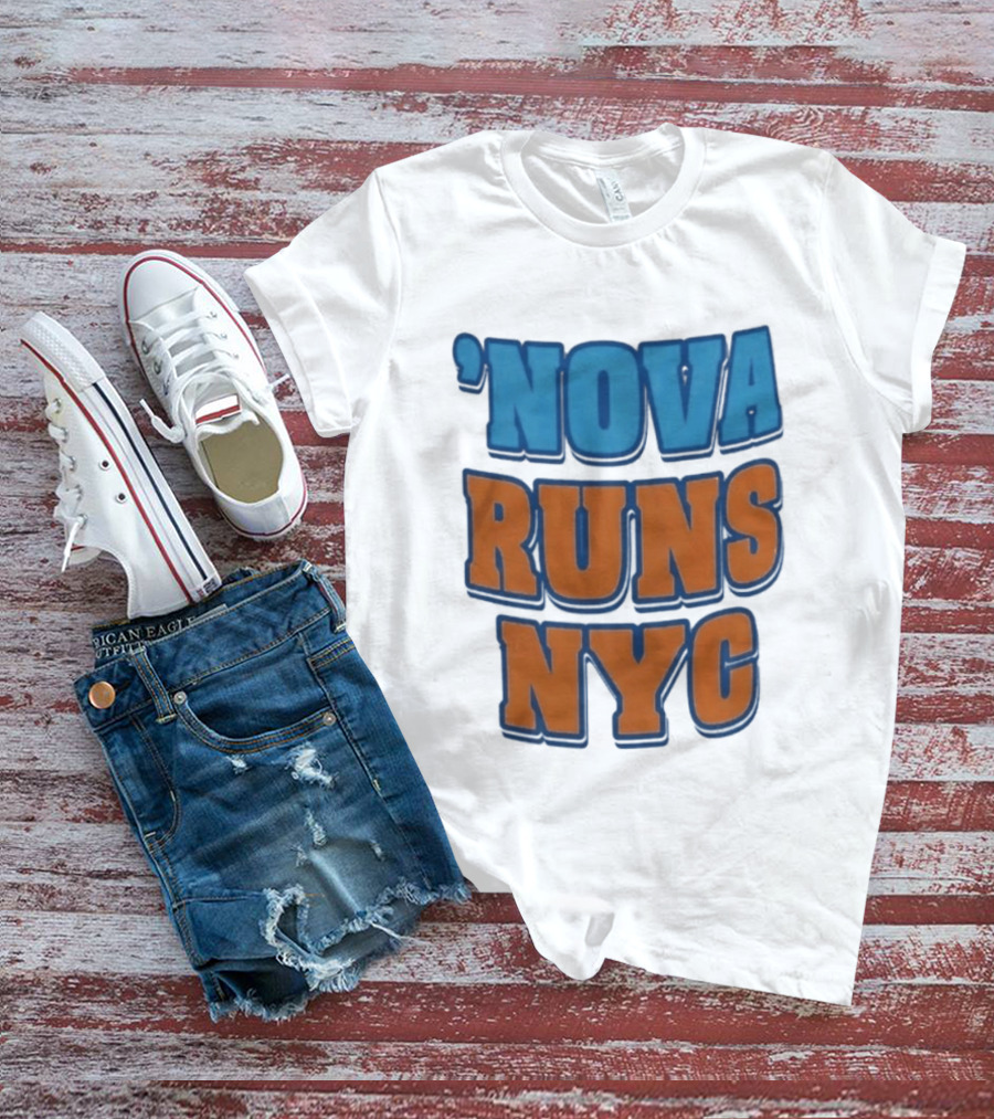 Nova Runs NYC Villanova Basketball Knicks Navy T-Shirt