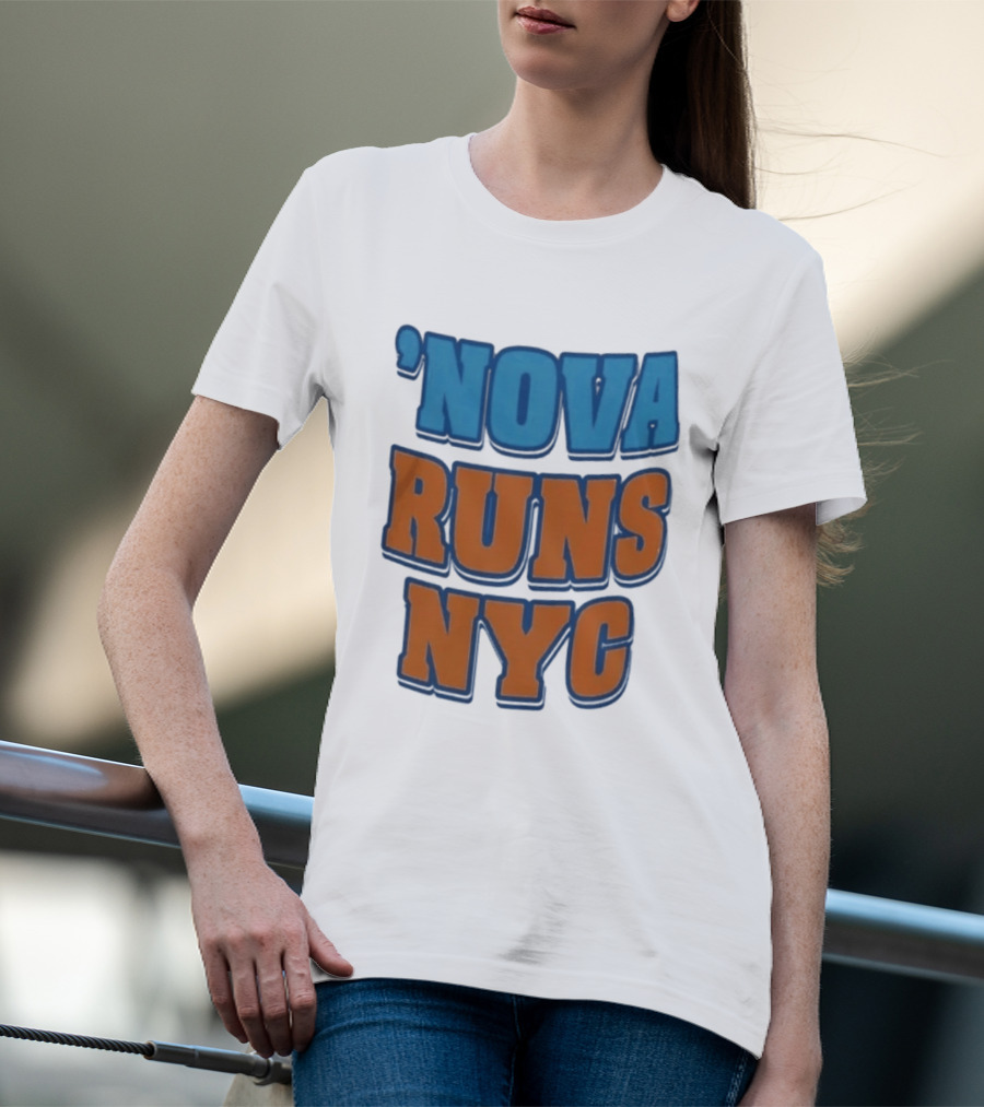 Nova Runs NYC Villanova Basketball Knicks Navy T-Shirt