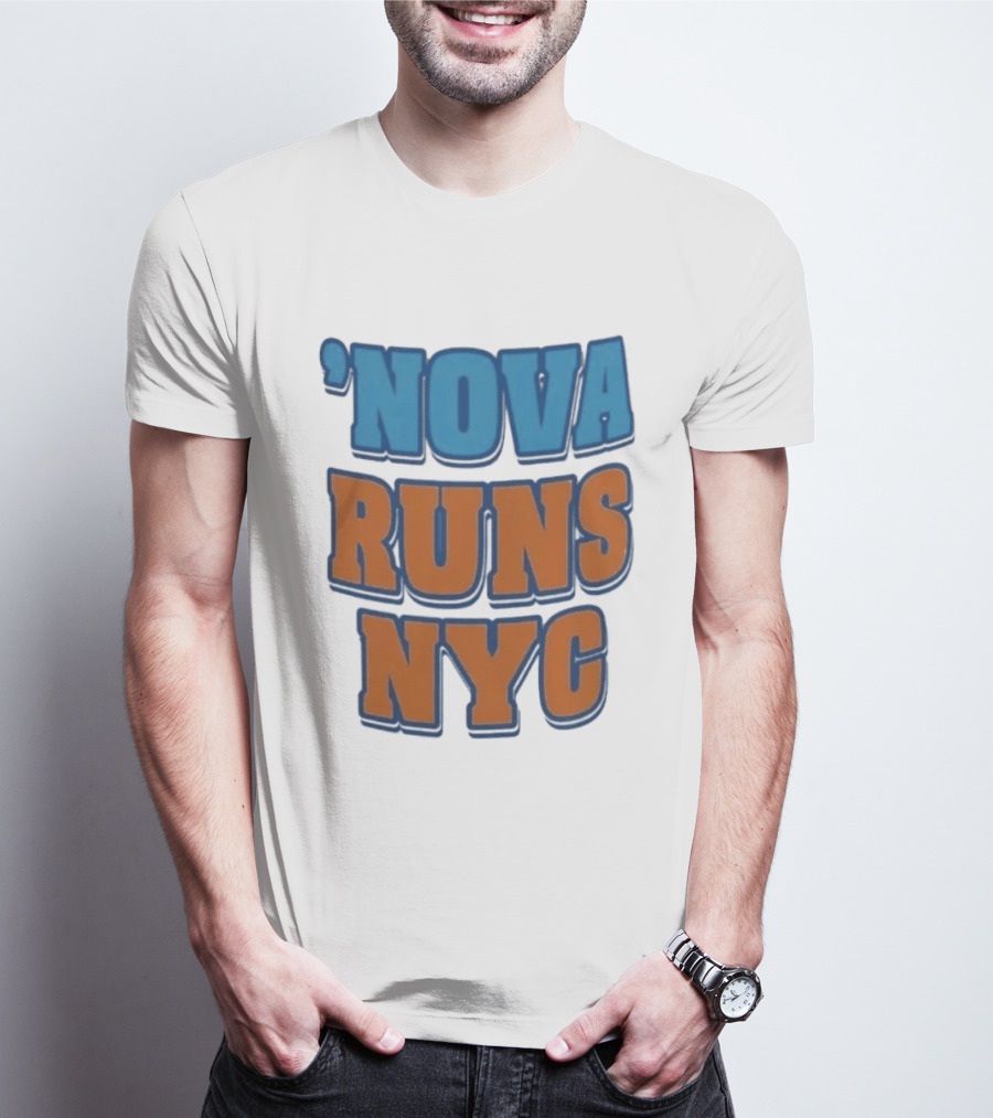 Nova Runs NYC Villanova Basketball Knicks Navy T-Shirt