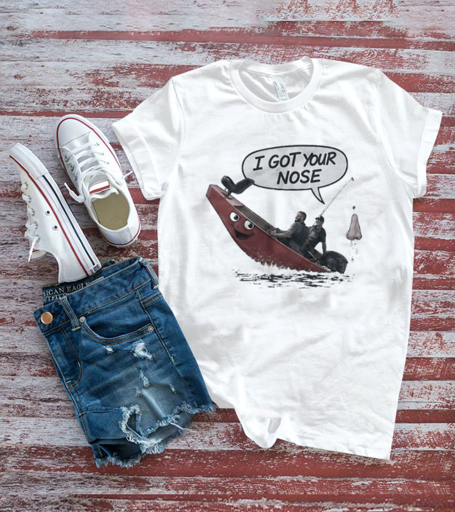 Fishing I Got Your Nose Happy Boat And Fishing Rod Fun T-Shirt