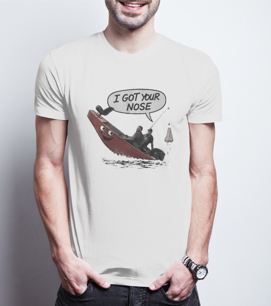 Fishing I Got Your Nose Happy Boat And Fishing Rod Fun T-Shirt