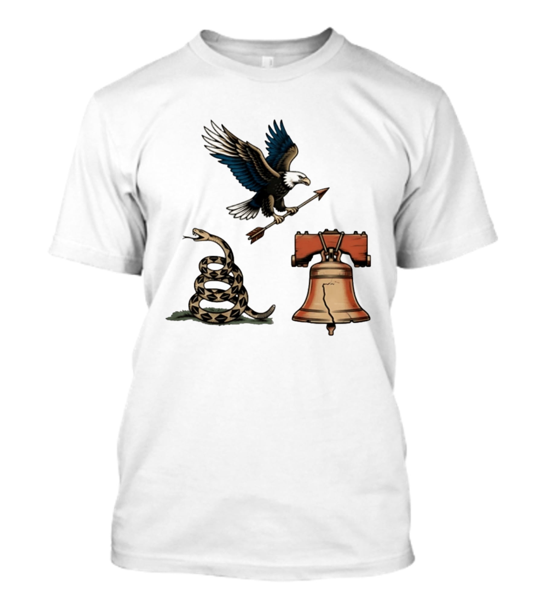 Guardians Of Freedom Eagle Snake Liberty Bell Arrow T-Shirt