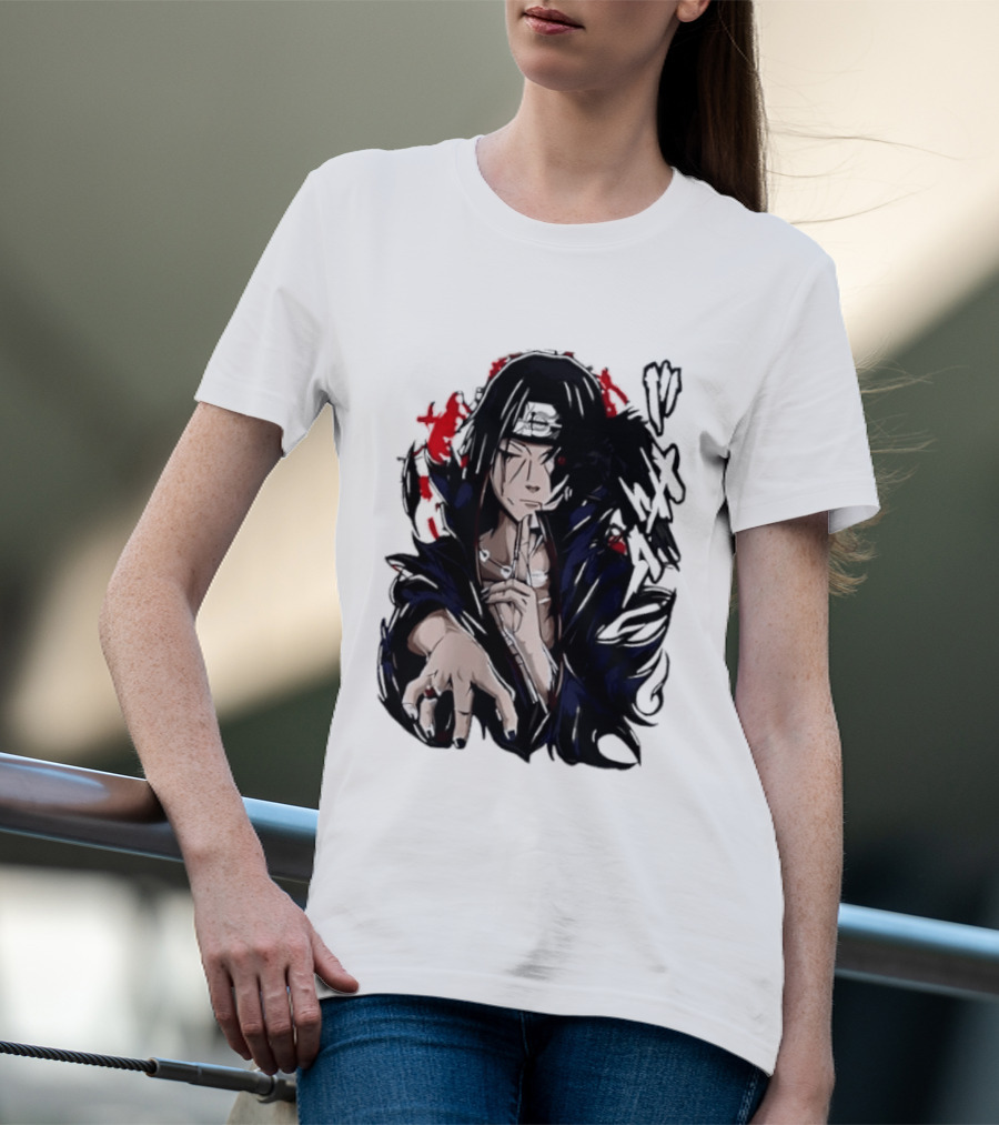 Itachi Uchiha Akatsuki Mangekyo Sharingan Raven Naruto Shippuden Anime T-Shirt