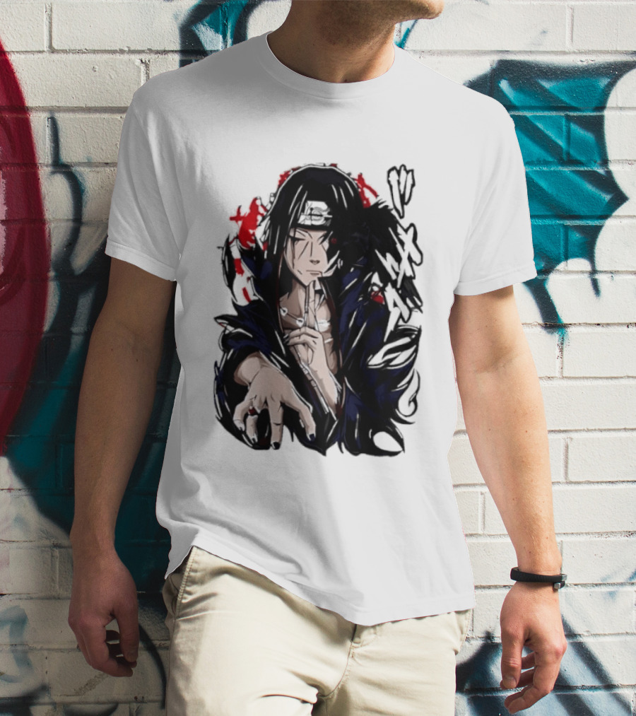 Itachi Uchiha Akatsuki Mangekyo Sharingan Raven Naruto Shippuden Anime T-Shirt
