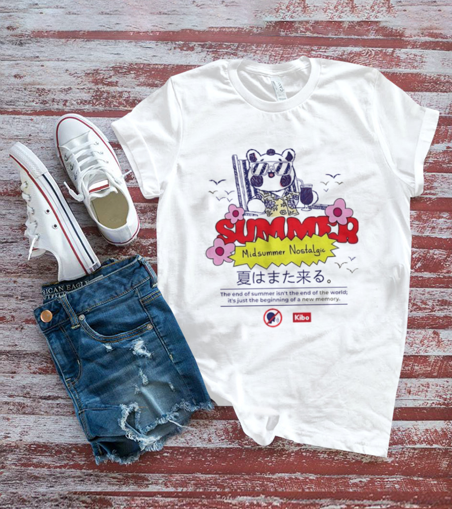 Kibo Chill Bear Midsummer Summer Nostalgic 2026 Vacation T-Shirt