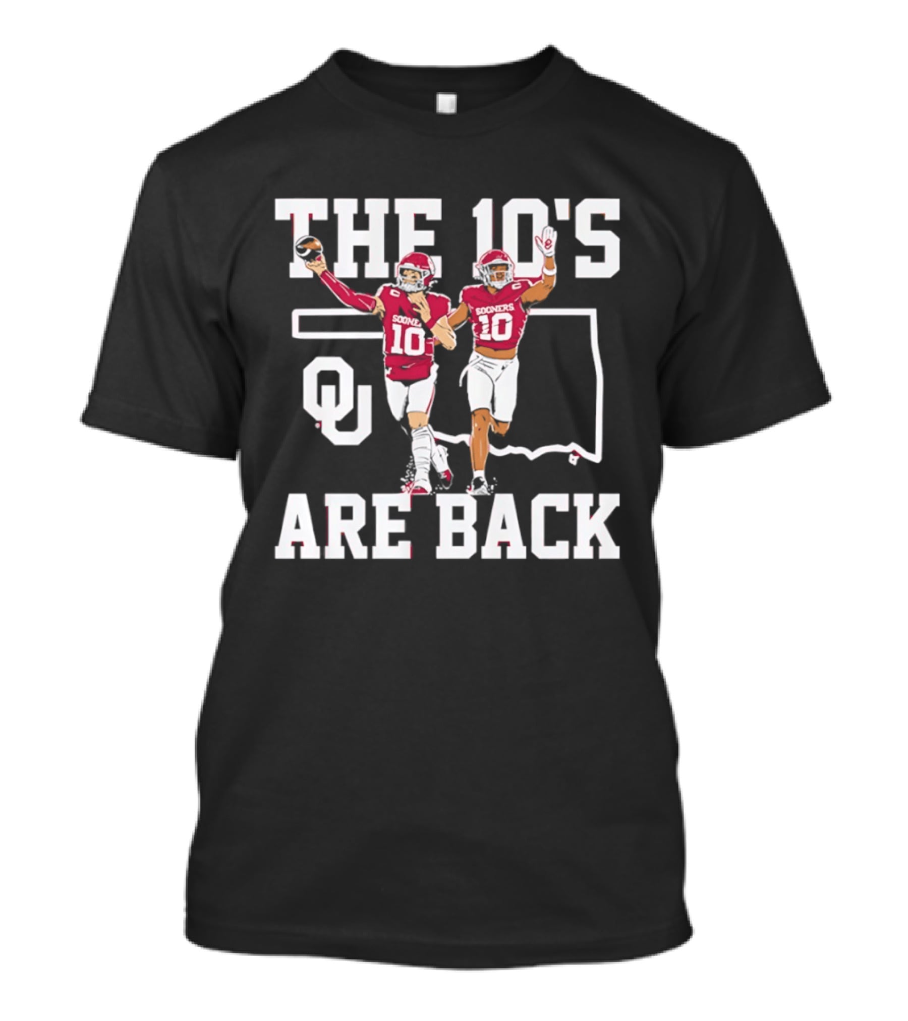 Oklahoma Sooners The 10's Are Back Football Team Pride T-Shirt