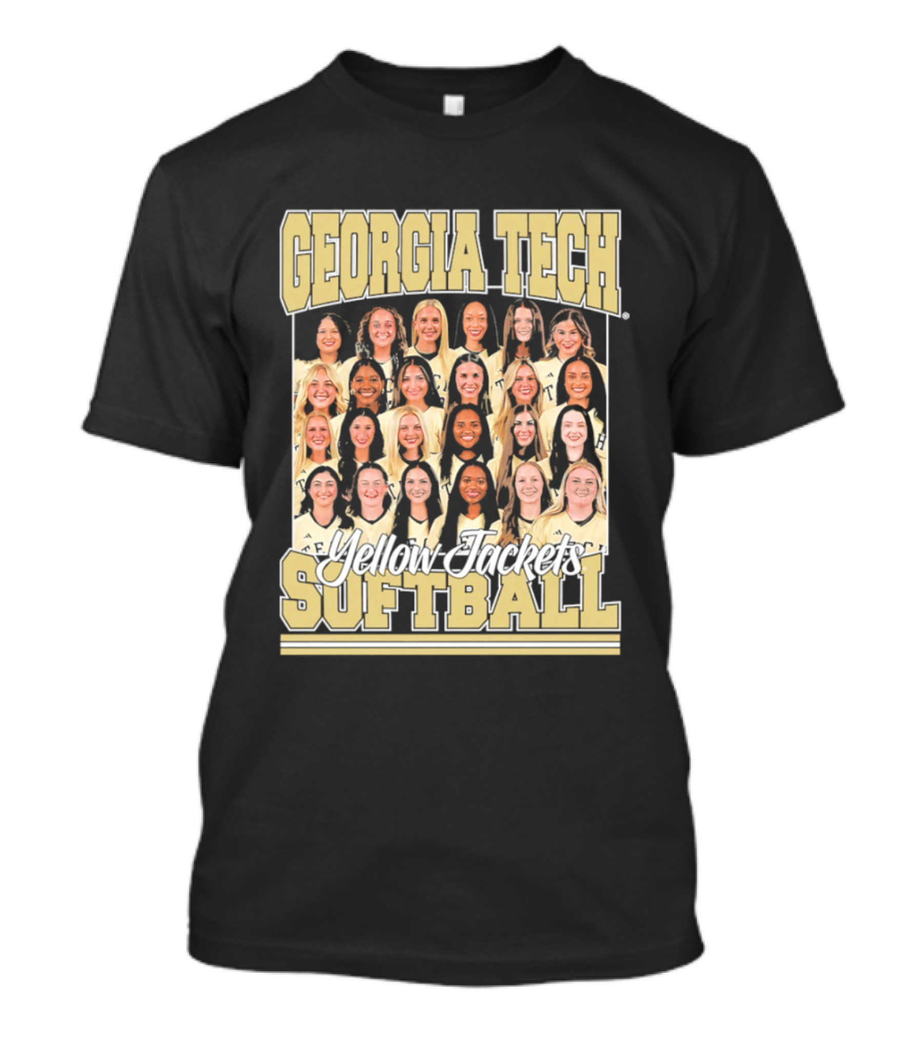 Georgia Tech Yellow Jackets Softball Women's Team Photo T-Shirt