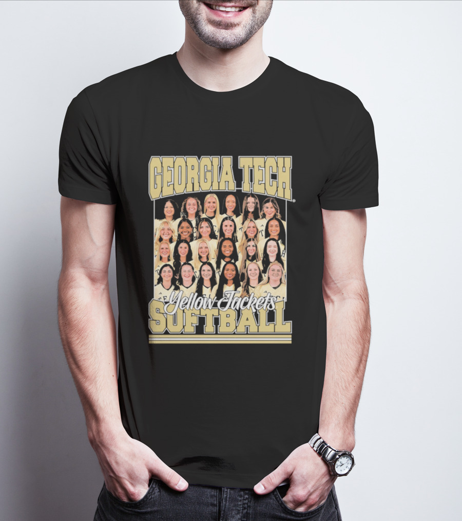 Georgia Tech Yellow Jackets Softball Women's Team Photo T-Shirt