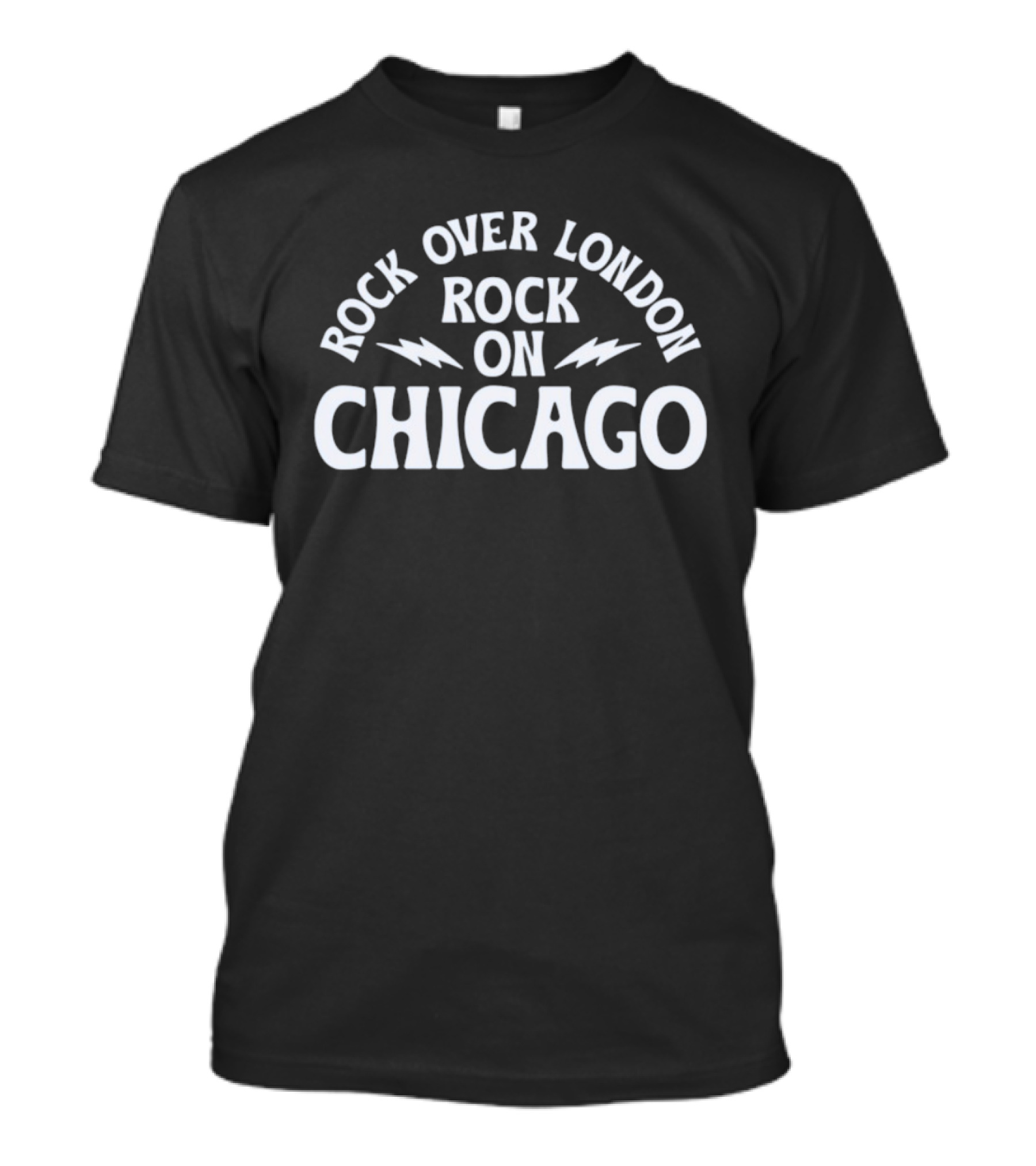 Rock Over London Rock On Chicago Lightning Bolt T-Shirt
