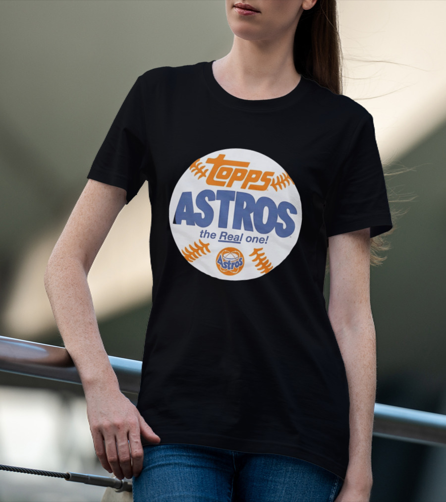 Topps Astros The Real One Baseball Shape T-Shirt
