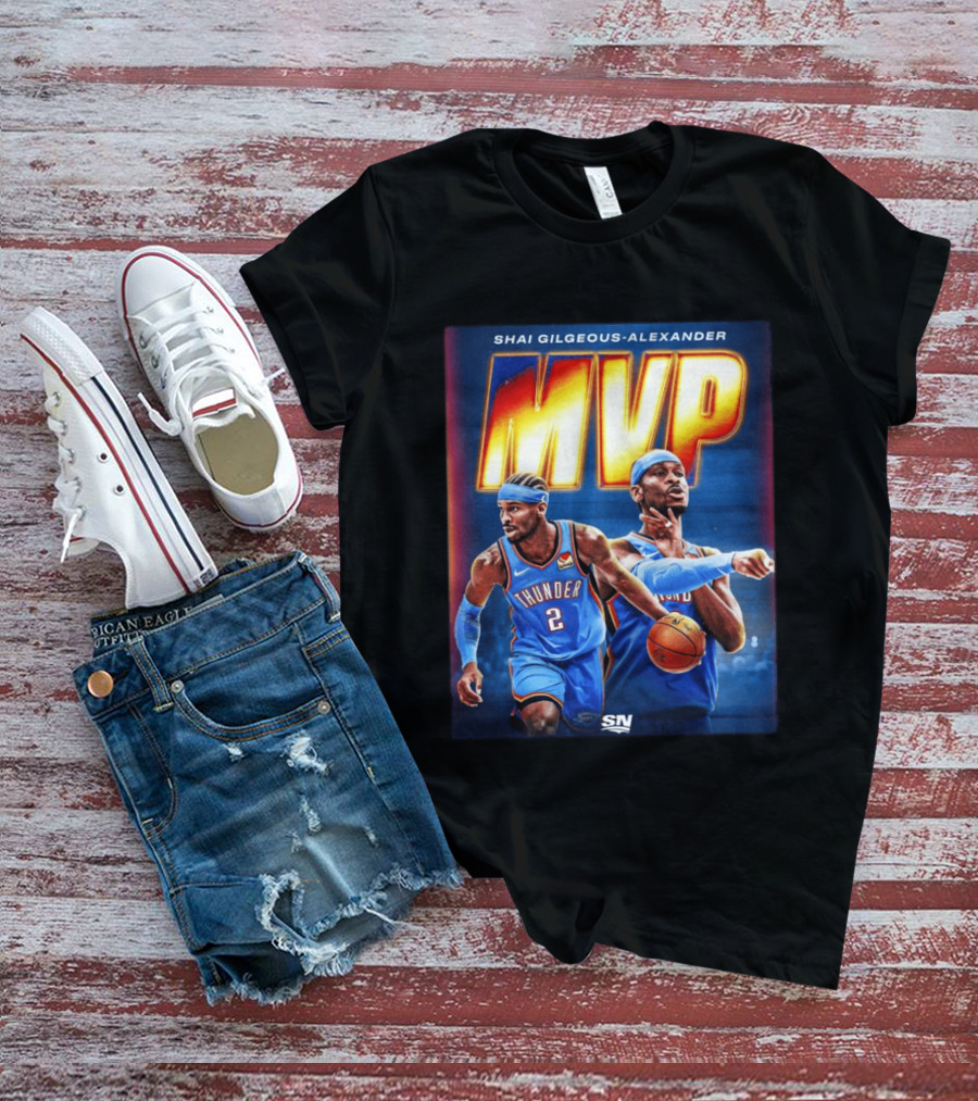 Shai Gilgeous Alexander Thunder MVP Basketball Star T-Shirt