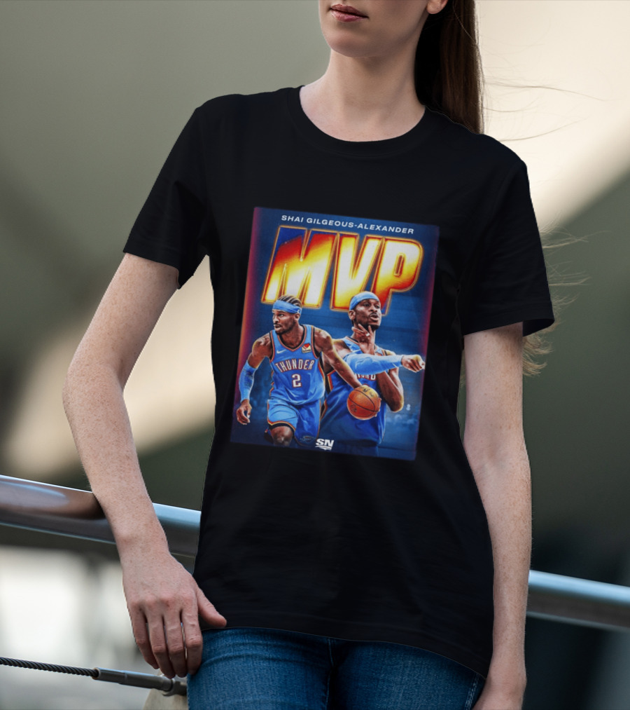 Shai Gilgeous Alexander Thunder MVP Basketball Star T-Shirt