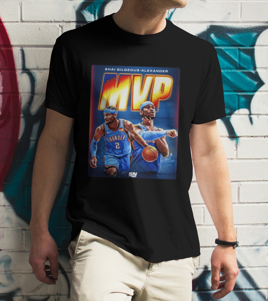 Shai Gilgeous Alexander Thunder MVP Basketball Star T-Shirt