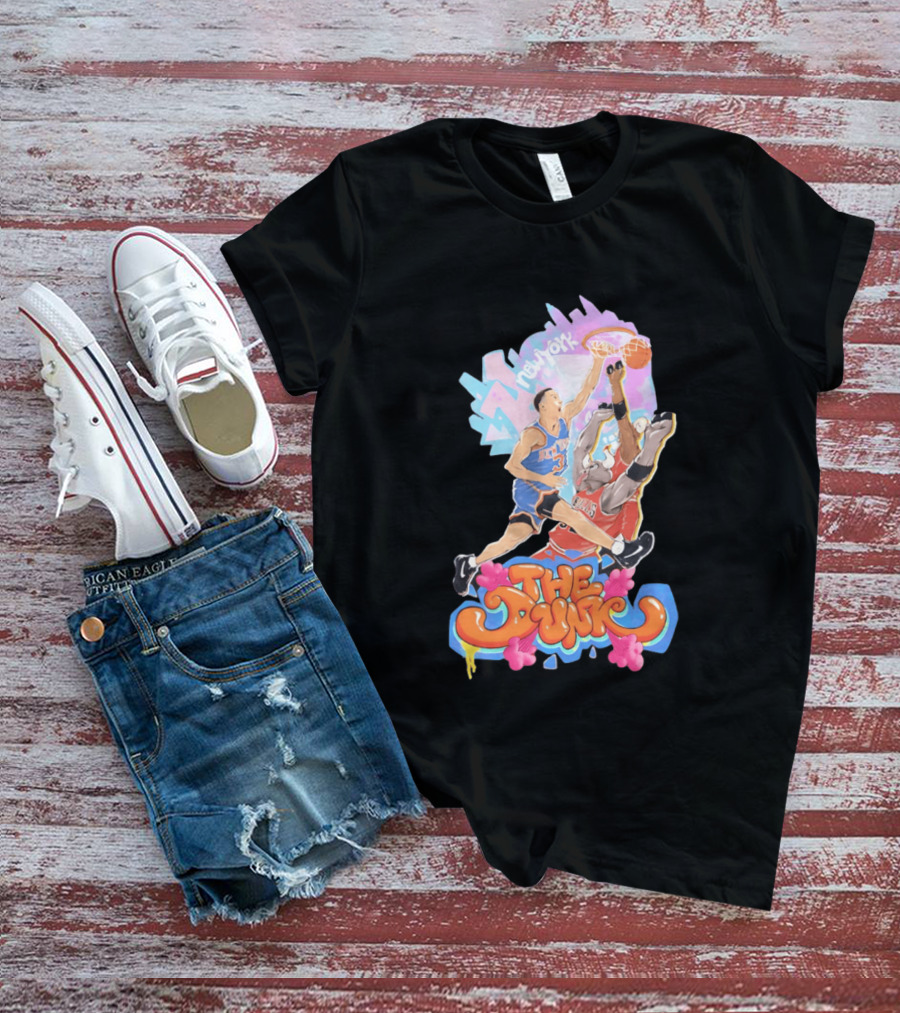 The Dunk New York Knicks Basketball Action Graffiti T-Shirt