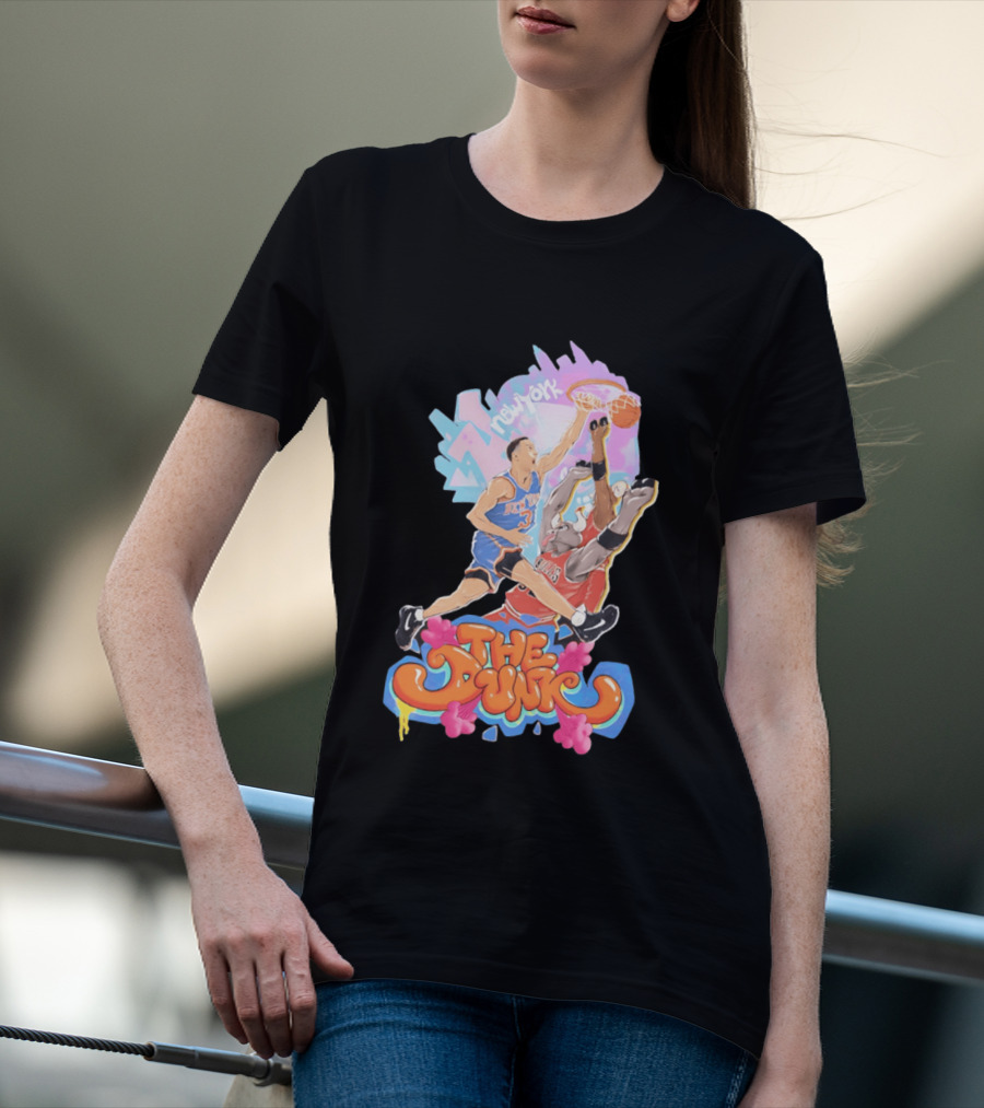 The Dunk New York Knicks Basketball Action Graffiti T-Shirt