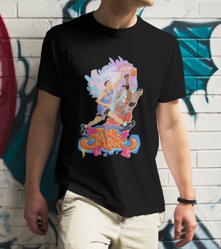 The Dunk New York Knicks Basketball Action Graffiti T-Shirt