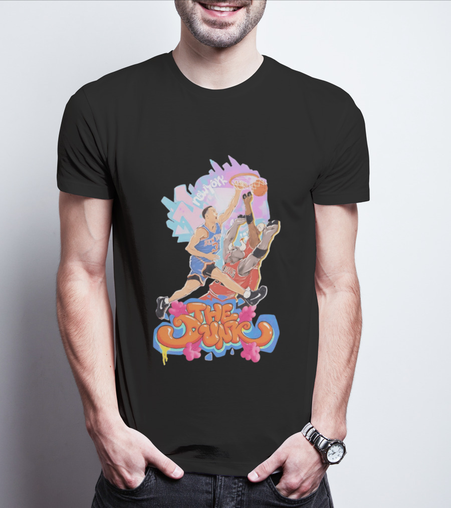 The Dunk New York Knicks Basketball Action Graffiti T-Shirt