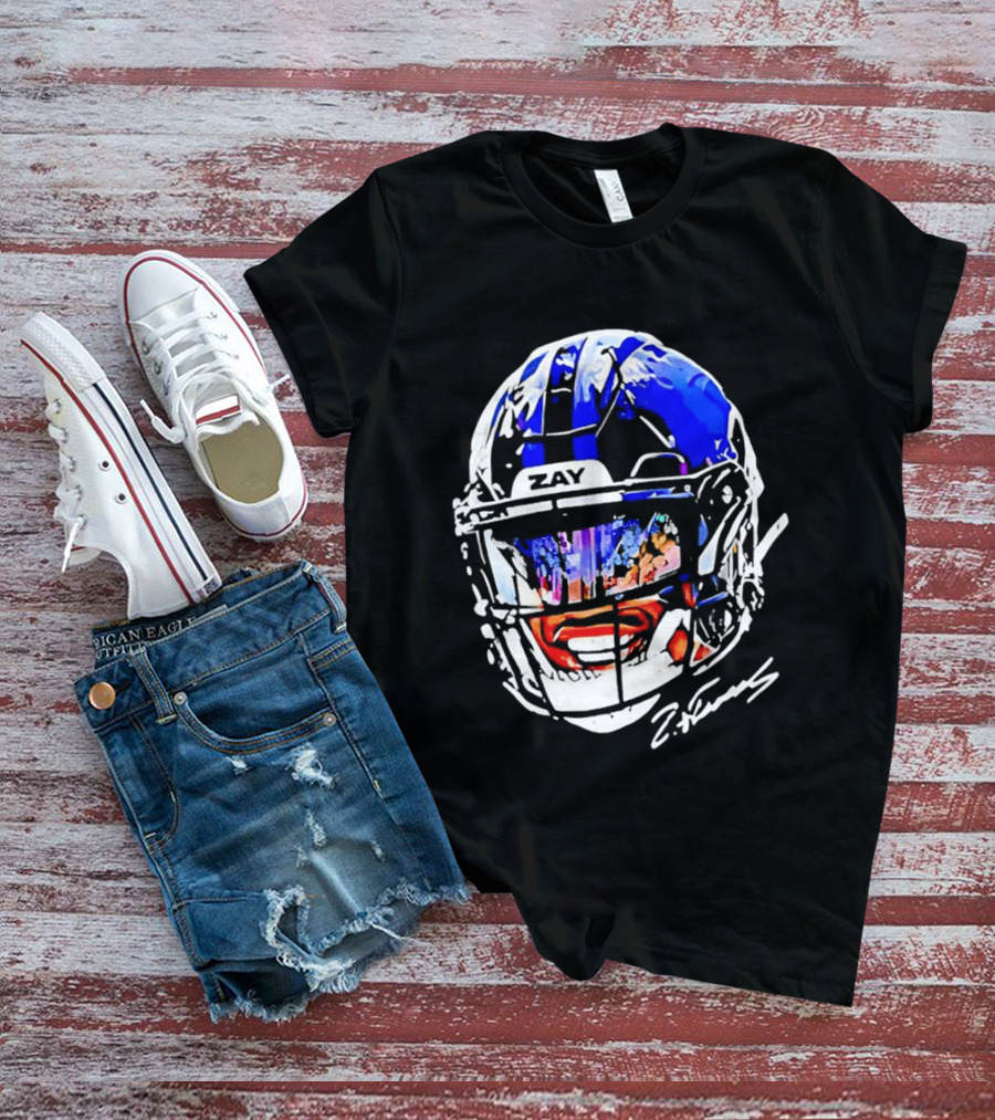 Zay Flowers Baltimore Ravens Big Face Helmet T-Shirt