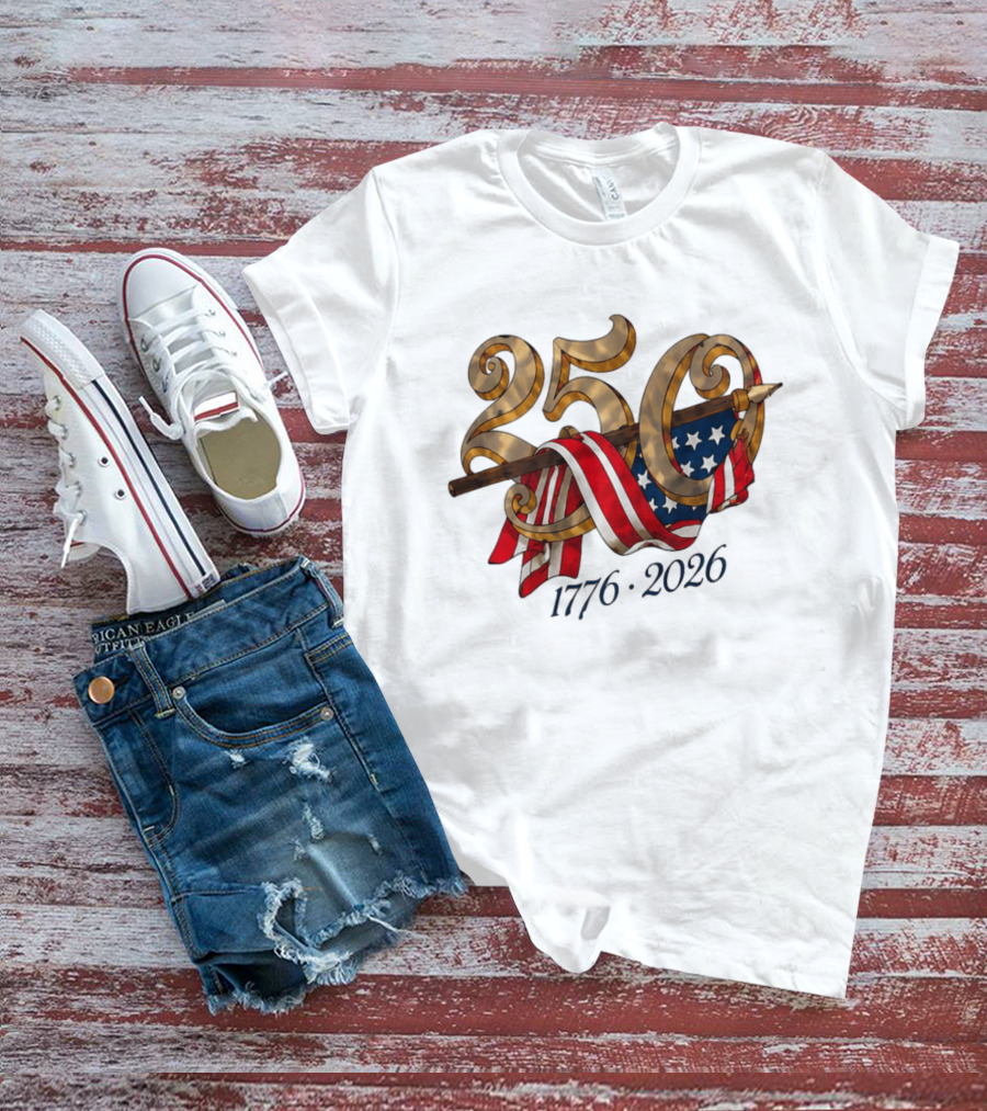 America 250 Years 1776 2026 Dodgers Celebration T-Shirt