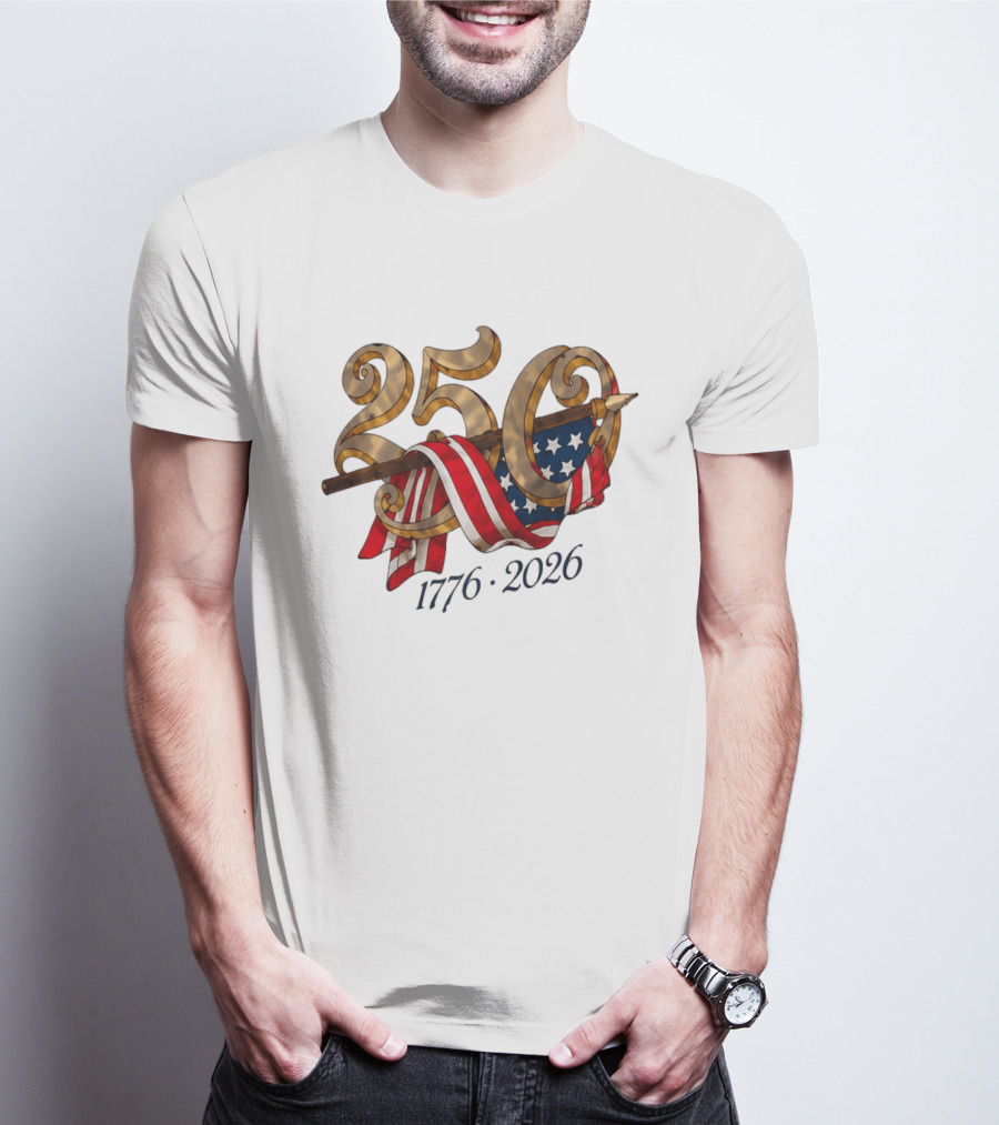 America 250 Years 1776 2026 Dodgers Celebration T-Shirt