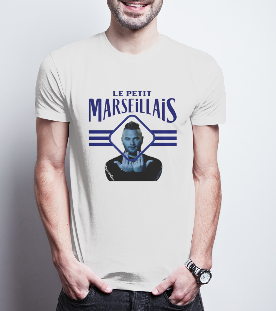 Le Petit Marseillais Blue Logo With Man In Diamond Frame T-Shirt