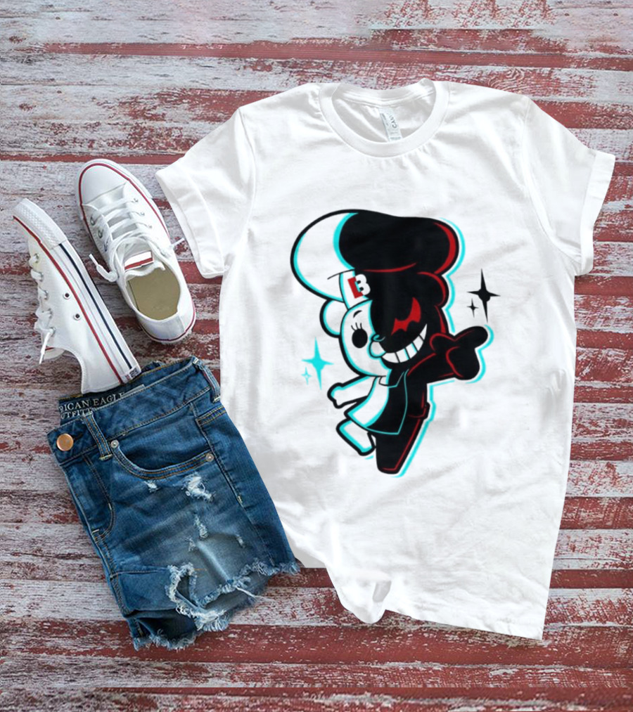 Danganronpa Monokuma Funkin B Symbol Neon T-Shirt