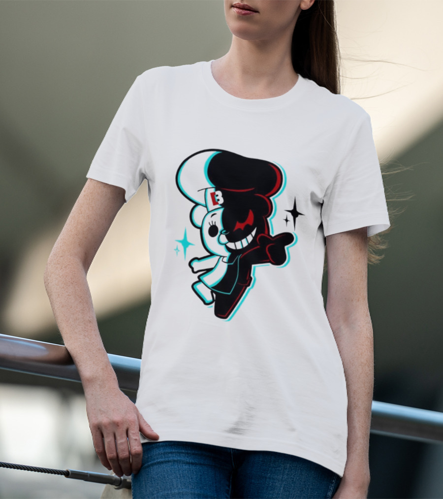 Danganronpa Monokuma Funkin B Symbol Neon T-Shirt