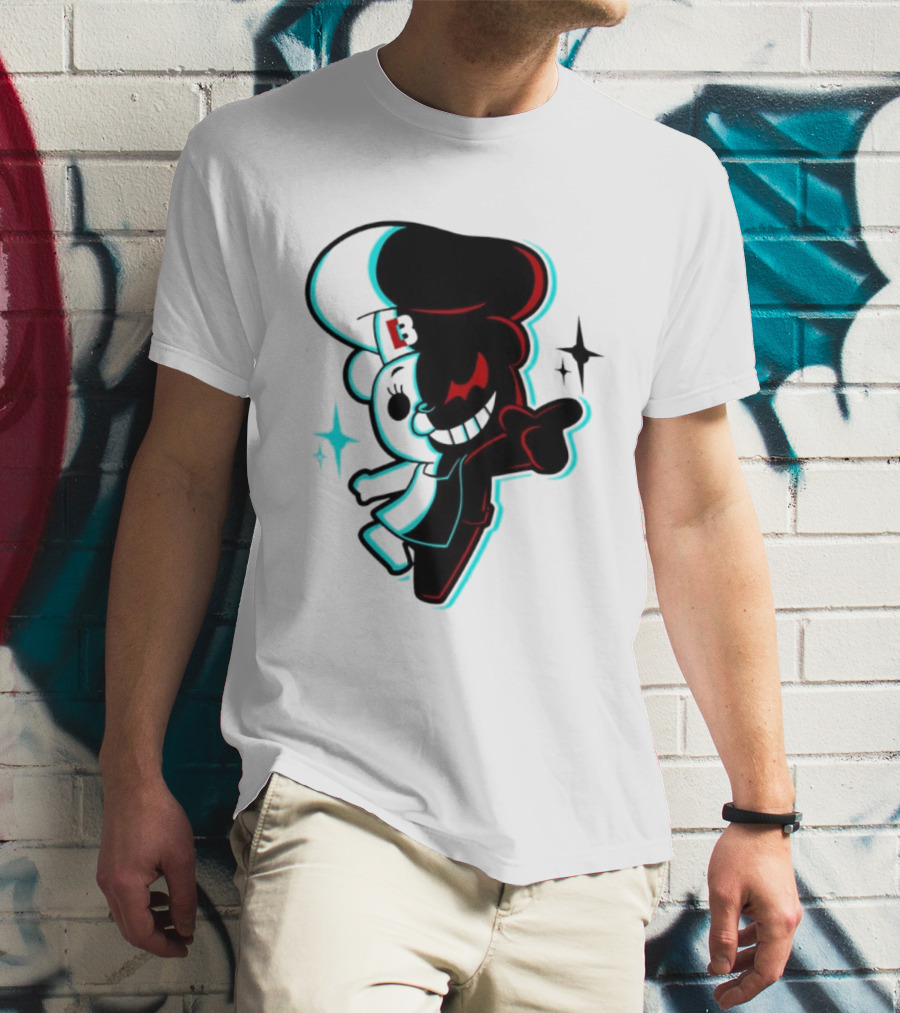 Danganronpa Monokuma Funkin B Symbol Neon T-Shirt