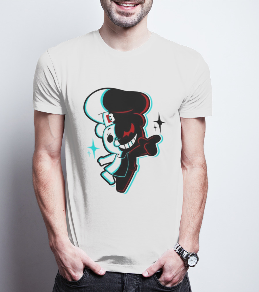 Danganronpa Monokuma Funkin B Symbol Neon T-Shirt