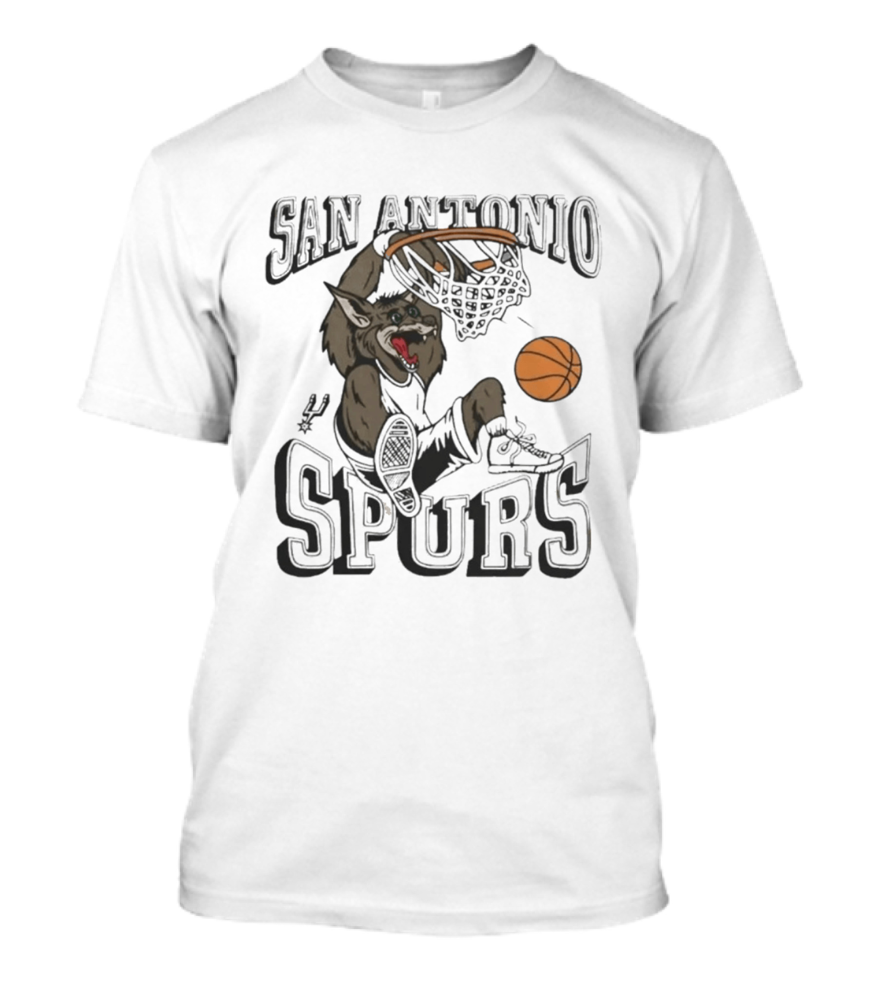San Antonio Spurs Basketball Dunking T-Shirt