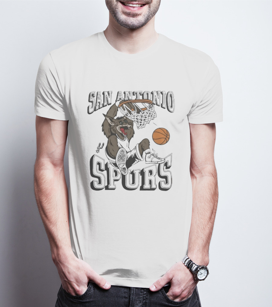 San Antonio Spurs Basketball Dunking T-Shirt