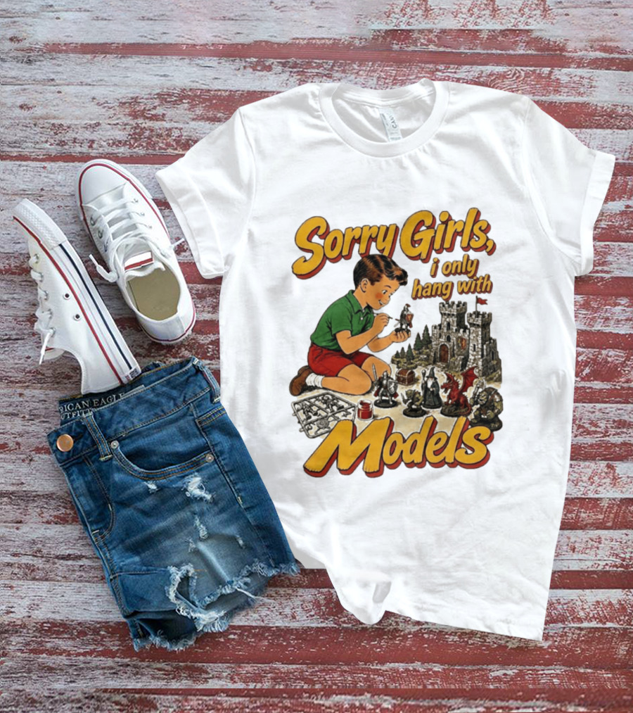 Sorry Girls I Only Hang With Models Vintage Wizard Castle Playset T-Shirt