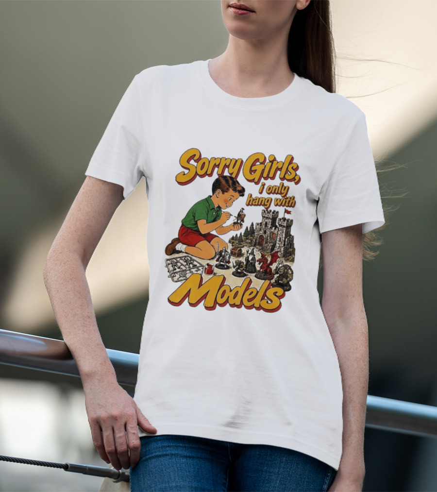 Sorry Girls I Only Hang With Models Vintage Wizard Castle Playset T-Shirt