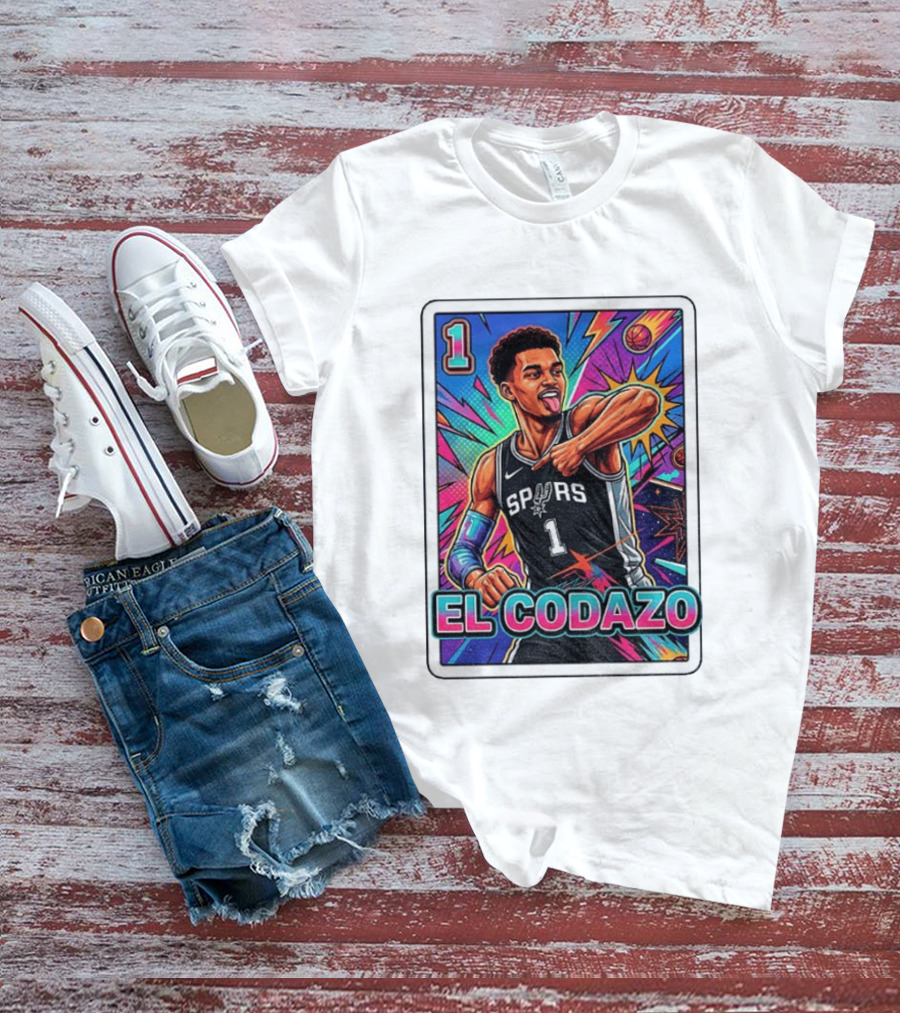 Victor Wembanyama San Antonio Spurs El Codazo Basketball Card 2026 T-Shirt