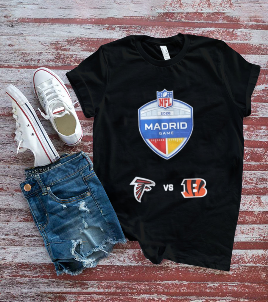Atlanta Falcons Vs Cincinnati Bengals NFL 2026 Madrid Game Matchup T-Shirt
